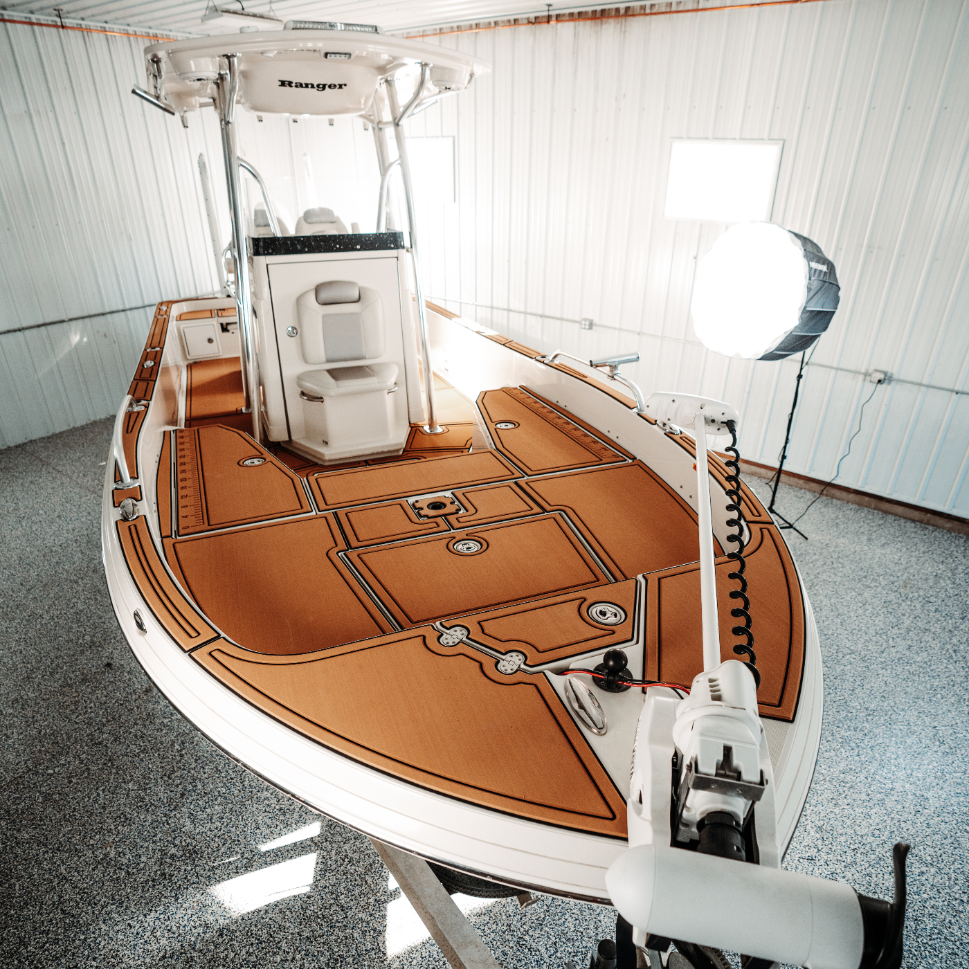 AquaTraction foam decking on a Ranger bay boat